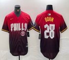 Nike Philadelphia Phillies #28 Alec Bohm red majestic baseball jersey city version 01