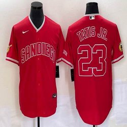 Nike San Diego Padres #23 Fernando Tatis Jr red majestic mlb Jerseys Joint name