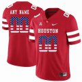 Custom Houston Cougars red limited college football jersey