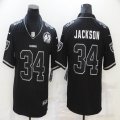 Nike Oakland Raiders #34 Bo Jackson Black Color Rush Limited Jersey-BD