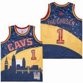 Cleveland Cavaliers #1 The Chosen blue yellow basketball Jersey