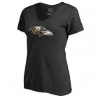 Women's Baltimore Ravens Pro Line by Fanatics Branded Black Gradient Team Logo T-Shirt