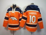 Denver Broncos #10 Emmanuel Sanders orange nfl Hooded Sweatshirt