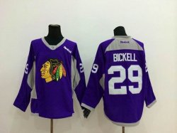 2014 New Chicago Blackhawks Bryan Bickell #29 purple Ice Hockey Jersey