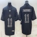 Nike Dallas Cowboys #11 Micah Parsons black Color Rush Limited Jersey Reflective version