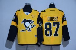 Pittsburgh Penguins 87 Sidney Crosby Stitched yellow Hockey jerseys