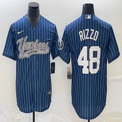 Nike New York Yankees #48 Anthony Rizzo blue majestic baseball Jersey Joint name