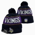 2024 Minnesota Vikings black purple white NFL Sports Cuffed Knit Hats