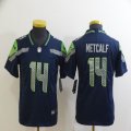 Youth Seattle Seahawks #14 D.K. Metcalf blue Color Rush Limited Jersey