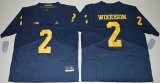 2016 Jordan Brand Michigan Wolverines Charles Woodson 2 College Football Elite Jersey - Navy Blue