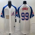 Nike Anaheim Angels #99 Strider white blue majestic baseball city version 01