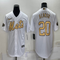 2022 MLB All-Star Nike New York Mets #20 Pete Alonso white majestic baseball jerseys-BD