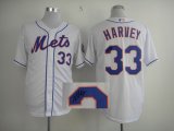 New York Mets #33 Matt Harvey white MLB signature Jerseys