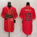 Nike Kansas City Chiefs #10 Isiah Pacheco red baseball jerseys Joint Name 01