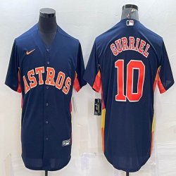 Nike Houston Astros #10 Yuli Gurriel dark blue baseball jerseys -BD 01