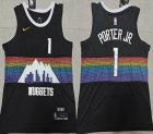 Nike Denver Nuggets #1 Michael Porter Jr black NBA jersey city version-XD