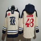 Texas Rangers #48 Jacob deGrom beige blue Hooded Sweatshirt