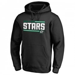 Men\'s Dallas Stars Fanatics Branded Black Iconic Collection On Side Stripe Pullover Hoodie