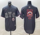 Nike New York Mets blank gray majestic majestic baseball jerseys city version 01