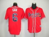 MLB Atlanta Braves #6 Bobby Cox Red Jerseys