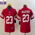 Youth Nike San Francisco 49ers #23 Christian McCaffrey red Color Rush Limited Jersey-BD