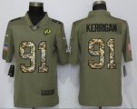 Nike Washington Red Skins 91 Kerrigan Olive Camo Carson 2017 Salute to Service Limited Jersey