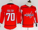 Women Adidas Washington Capitals #70 Braden Holtby red hockey jersey