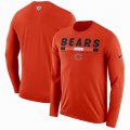 Men's Chicago Bears Nike Orange Sideline Legend Staff Performance Long Sleeve T-Shirt