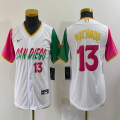 Youth Nike San Diego Padres #13 Manny Machado white majestic baseball jerseys -BD