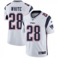 Nike New England Patriots James White #28 White Color Rush Limited Jersey