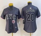 Youth Nike New York Mets #20 Pete Alonso gray majestic majestic baseball jerseys city version 01