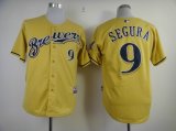 Milwaukee Brewers #9 Segura yellow mlb Jersey