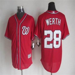 2015 Washington Nationals 28 Jayson Werth red baseball jersey