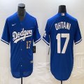 Los Angeles Dodgers #17 Shohei Ohtani Nike blue majestic baseball Jersey-BD 19