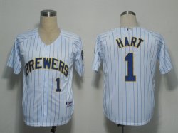 MLB Jerseys Milwaukee Brewers 1 Hart White