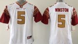 Youth Florida State Seminoles Jameis Winston 5 White Limit NCAA Football Jerseys