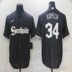 Nike Chicago White Sox #34 Kopech black baseball jerseys city version