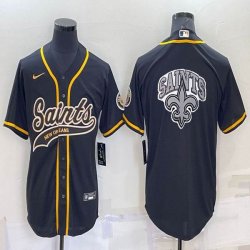 Nike New Orleans Saints blank black baseball jerseys Joint name-BD 01