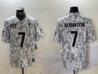 Atlanta Falcons #7 Bijan Robinson Nike Arctic Camo 2024 Salute to Service Limited Jersey