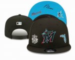 2023 Florida Marlins black Snapback Hats-YD