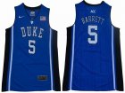 Duke Blue Devils #5 R.J. Barrett V Neck blue College Basketball Jersey-GLT