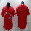 Nike Toronto Blue Jays blank red majestic baseball jersey-BD