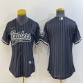 Women Nike Oakland Raiders blank black baseball jerseys Joint name-BD 01