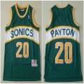 Seattle SuperSonics #20 Gary Payton green Throwback NBA Jerseys-TY