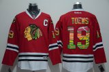 2015 Chicago Blackhawks 19# Jonathan Toews Red nhl hockey stanley cup jerseys