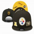 2023 Pittsburgh Steelers black yellow NFL Snapback Hats-YD