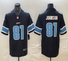 Detroit Lions #81 Calvin Johnson Nike black Color Rush Limited Player Jerseys