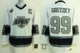 Los Angeles Kings #99 Wayne Gretzky gray nhl jerseys 100th