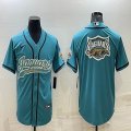 Nike Jacksonville Jaguars blank blue MLB Baseball jersey Joint name-BD 01