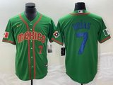 2023 World Cup Mexico #7 Julio Urias green red majestic baseball jerseys 49